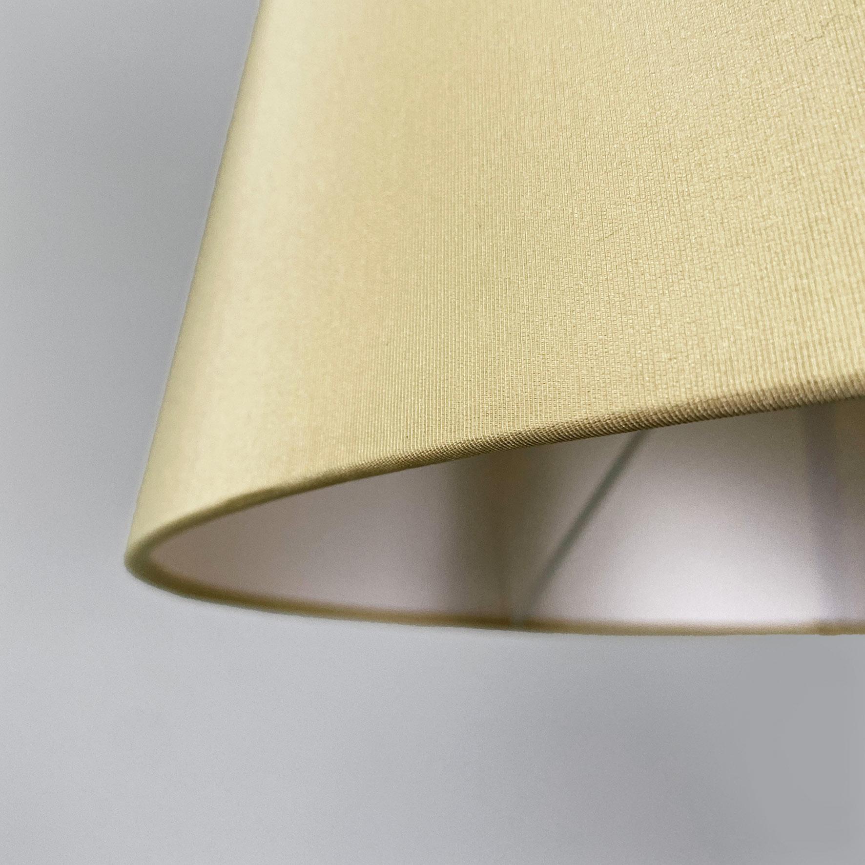 Italian mid-century modern twisted green wood, fabric & brass floor lamp, 1950s For Sale 9