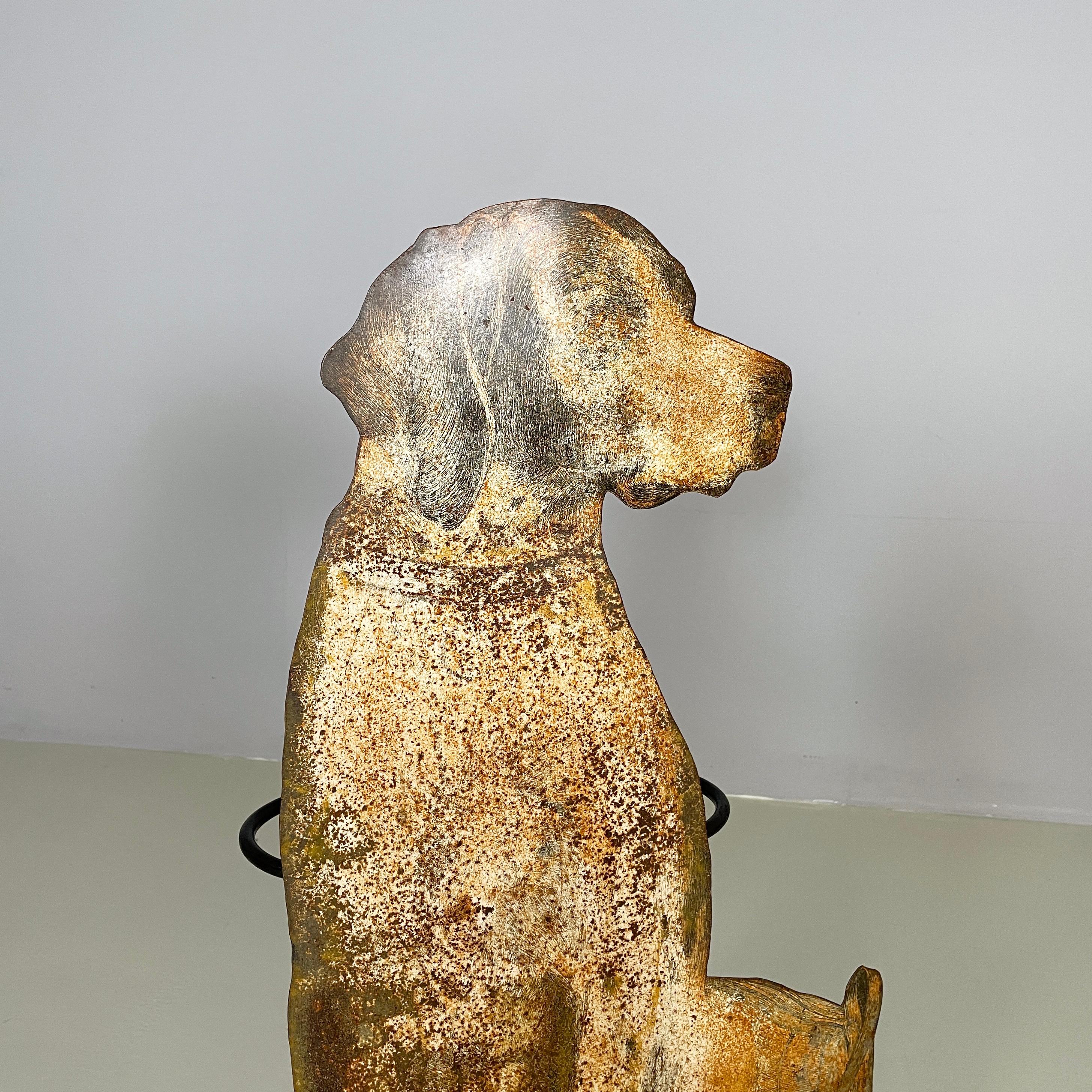 Metal Italian mid-century modern Umbrella stand with dog by Fornasetti, 1950s For Sale