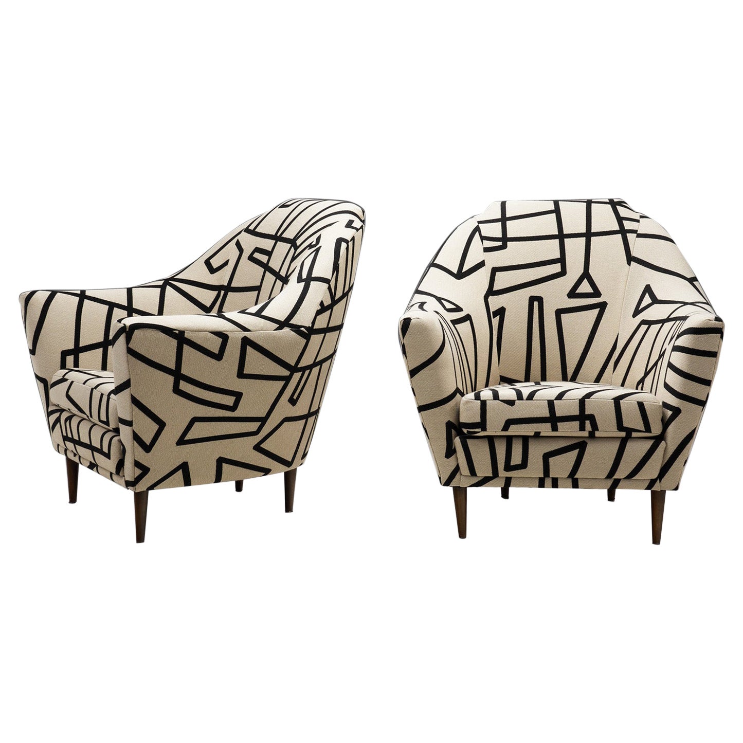 Chaises longues italiennes modernes du milieu du siècle, Italie, années 1950
