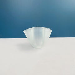 Italian Mid-Century Modern Vase Cartoccio in Satin Glass by Pietro Chiesa, 1940s