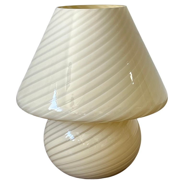 Italian Mid Century Modern Venini White, Iconic Mid Century Modern Table Lamps