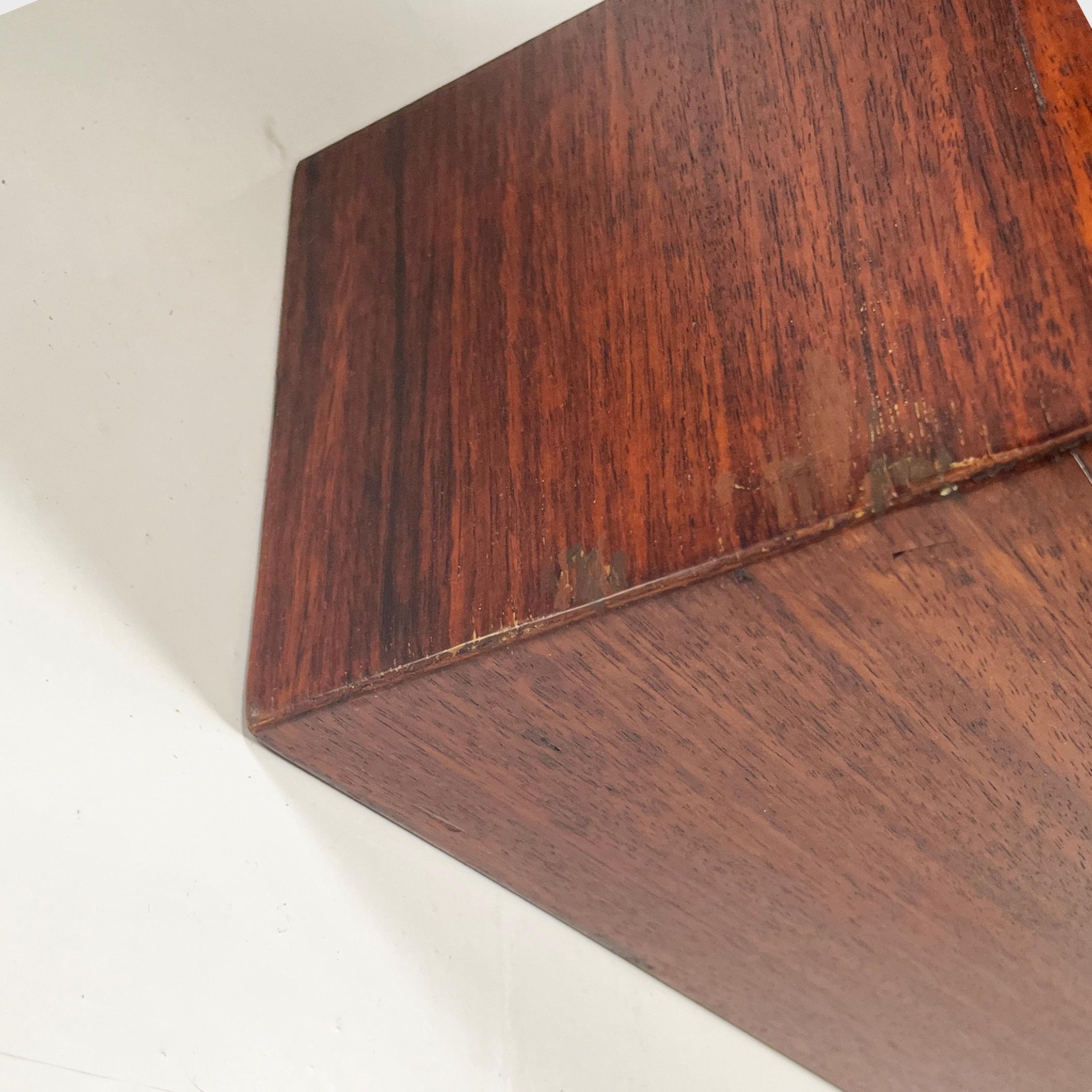 Italian mid-century modern Wall bedside tables with drawer in wood, 1950s 5