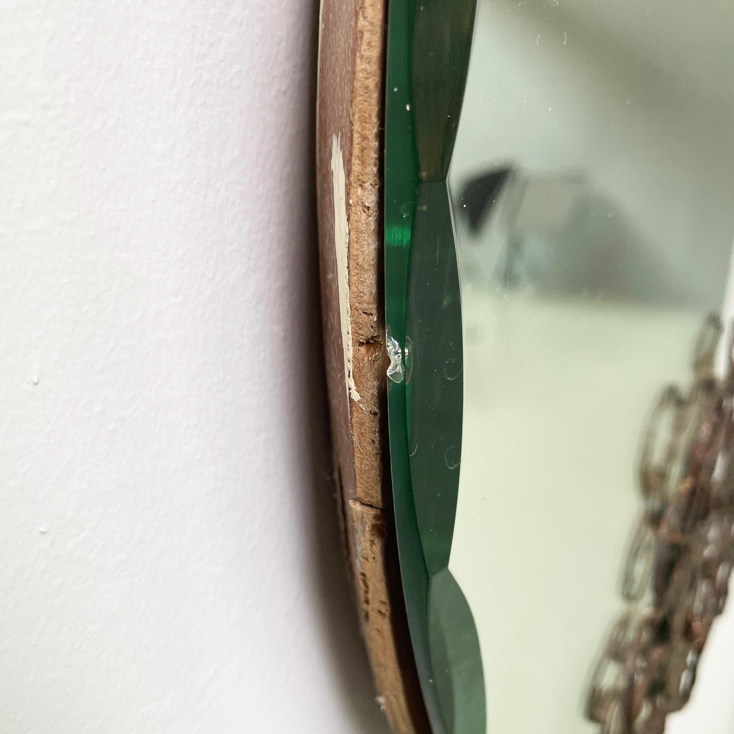 Espejo de pared italiano moderno de mediados de siglo con detalles de rizos de hierro, años 60 en venta 3
