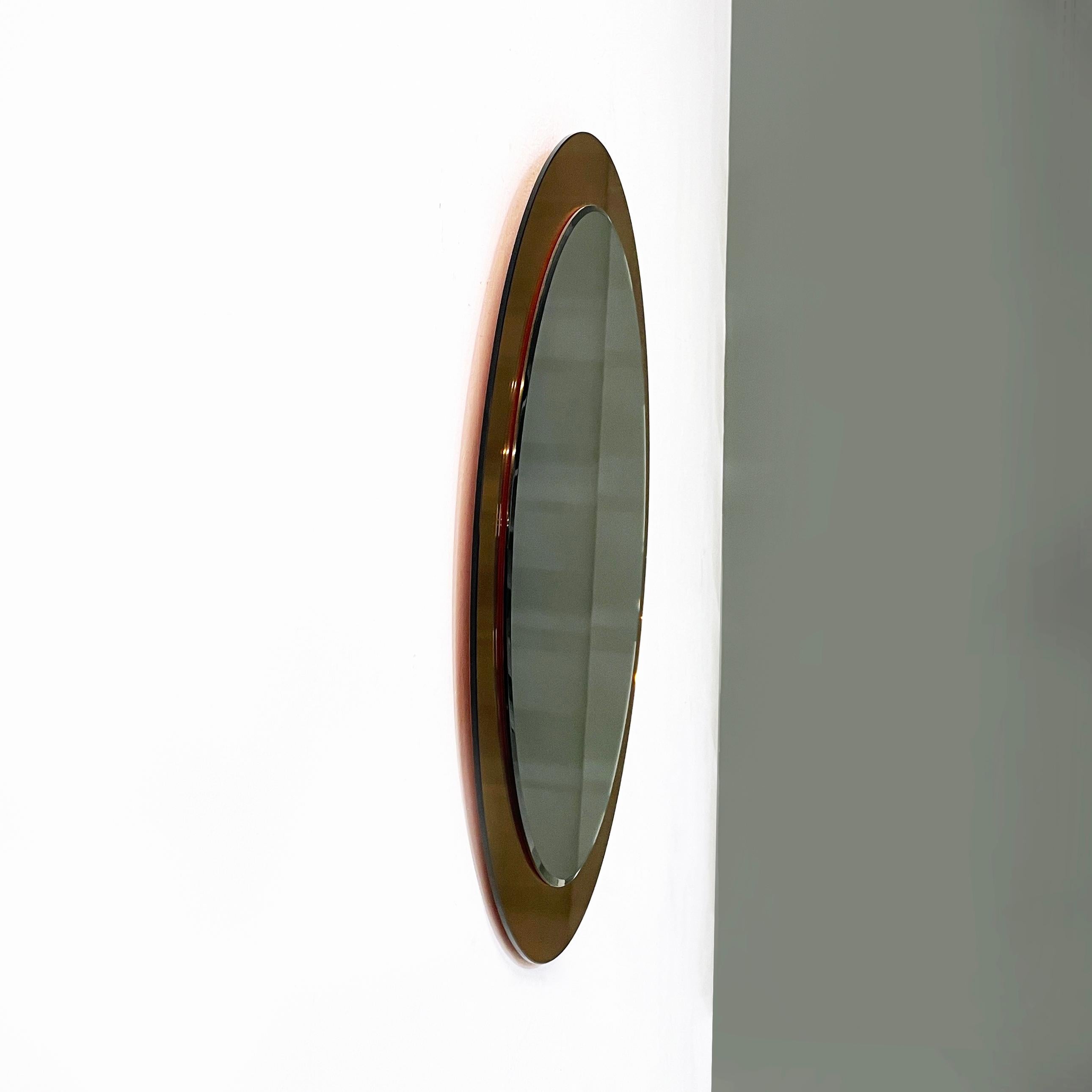 Mid-Century Modern Italian mid-century modern wall mirror with yellow mirror frame, 1960s For Sale