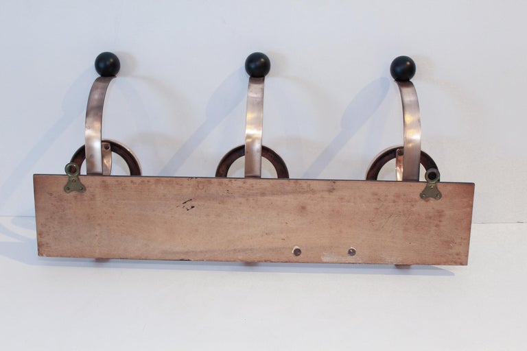 Italian MidCentury Modern WallMounted Copper Hat and Coat Rack at 1stDibs