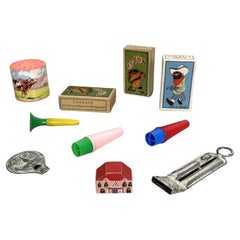 Vintage Italian mid-century modern whistles and musical games, 1960s
