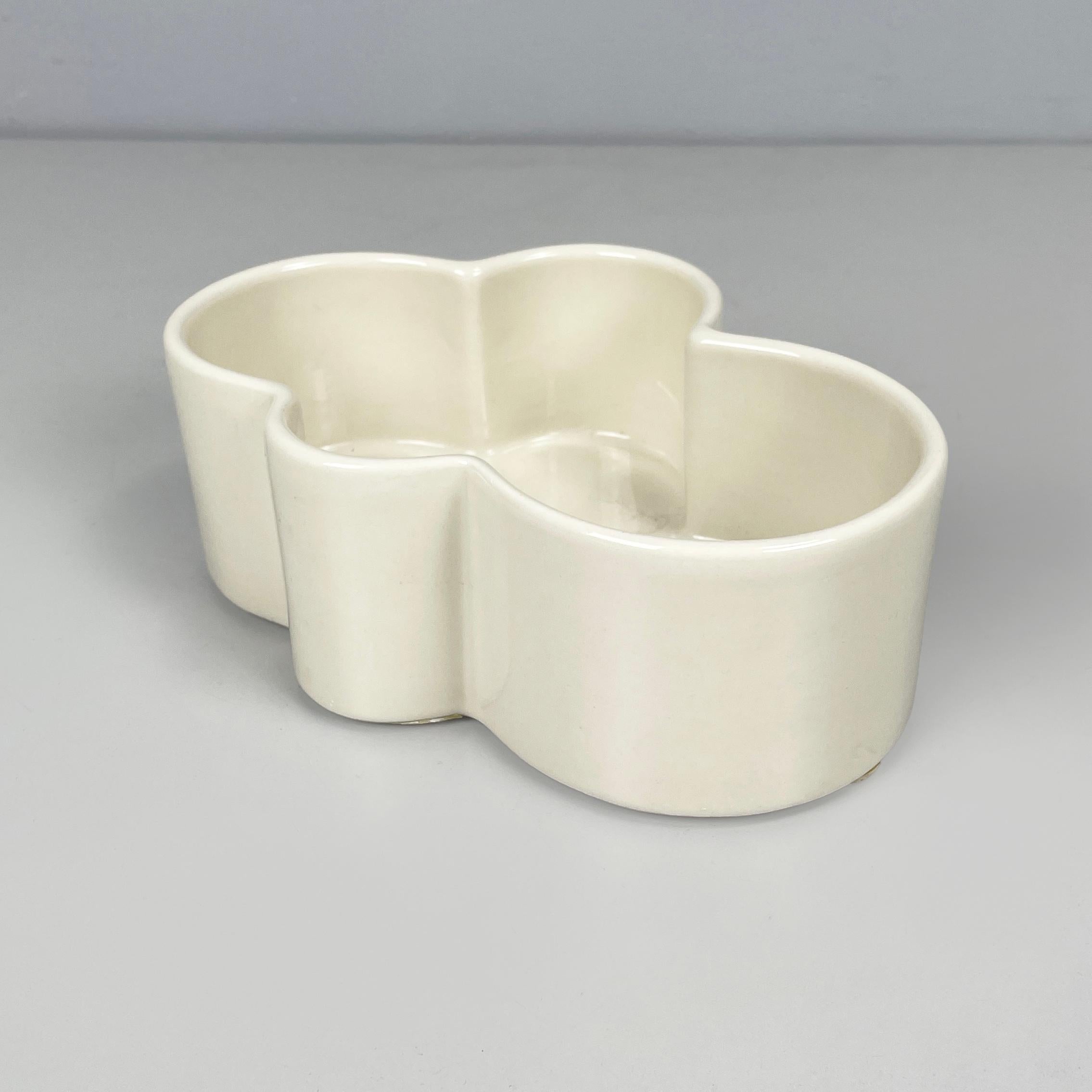Mid-Century Modern Bol blanc italien moderne du milieu du siècle par Mangiarotti Fratelli Brambilla 1970 en vente