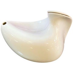 Italian Mid-Century Modern White Ceramic Teapot by Richard Ginori Italy, 1960s