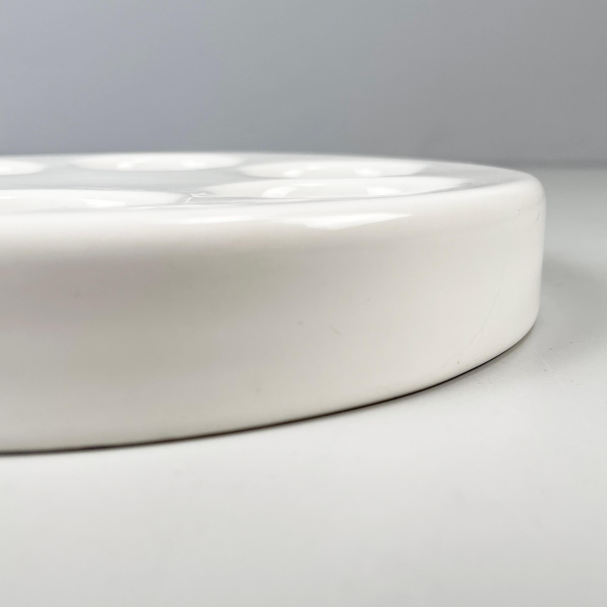 Ceramica Portauovo bianco italiano di metà secolo moderno di Mangiarotti Fratelli Brambilla anni '70 in vendita