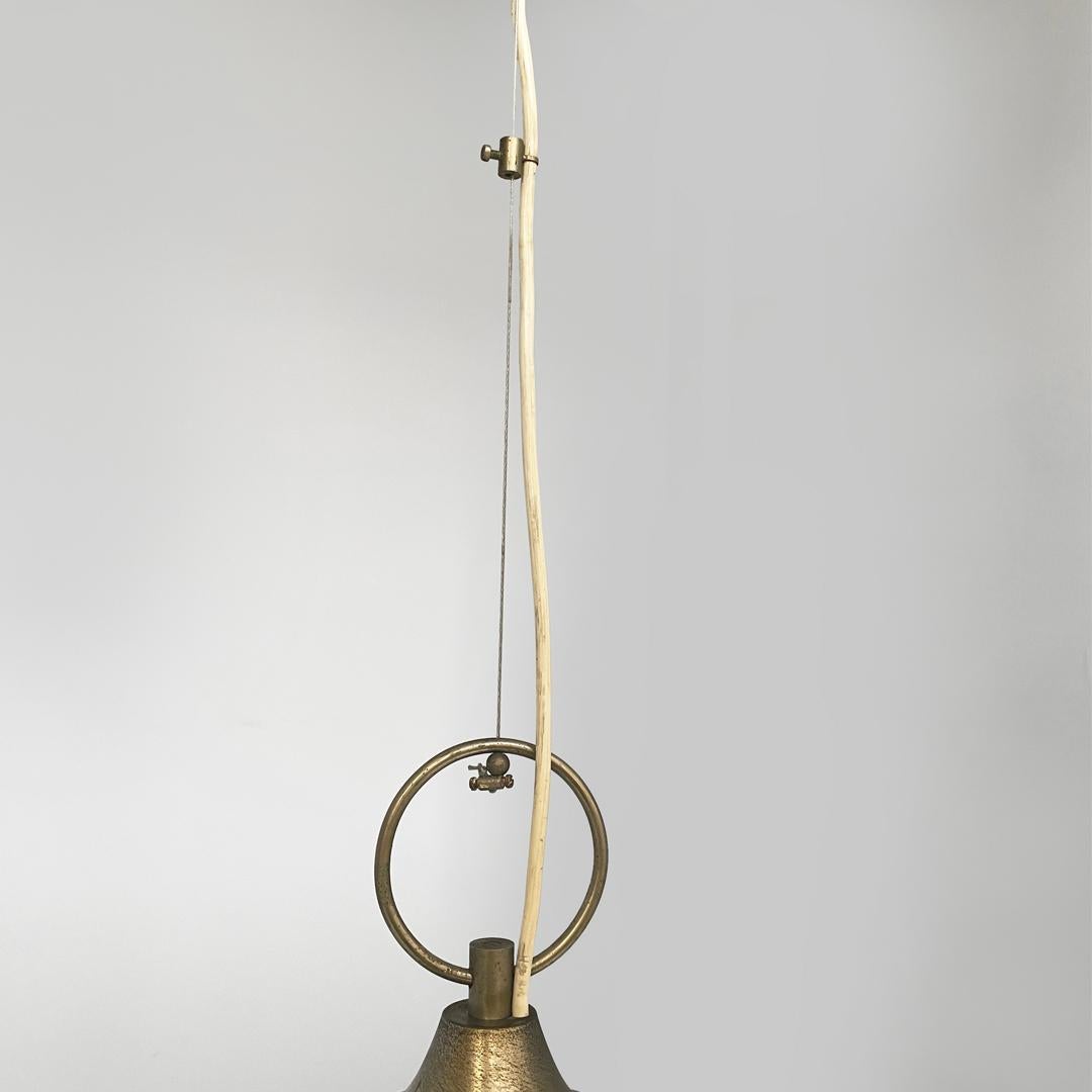 Italian mid-century modern white glass chandelier by Carlo Nason, 1960s in vendita 5