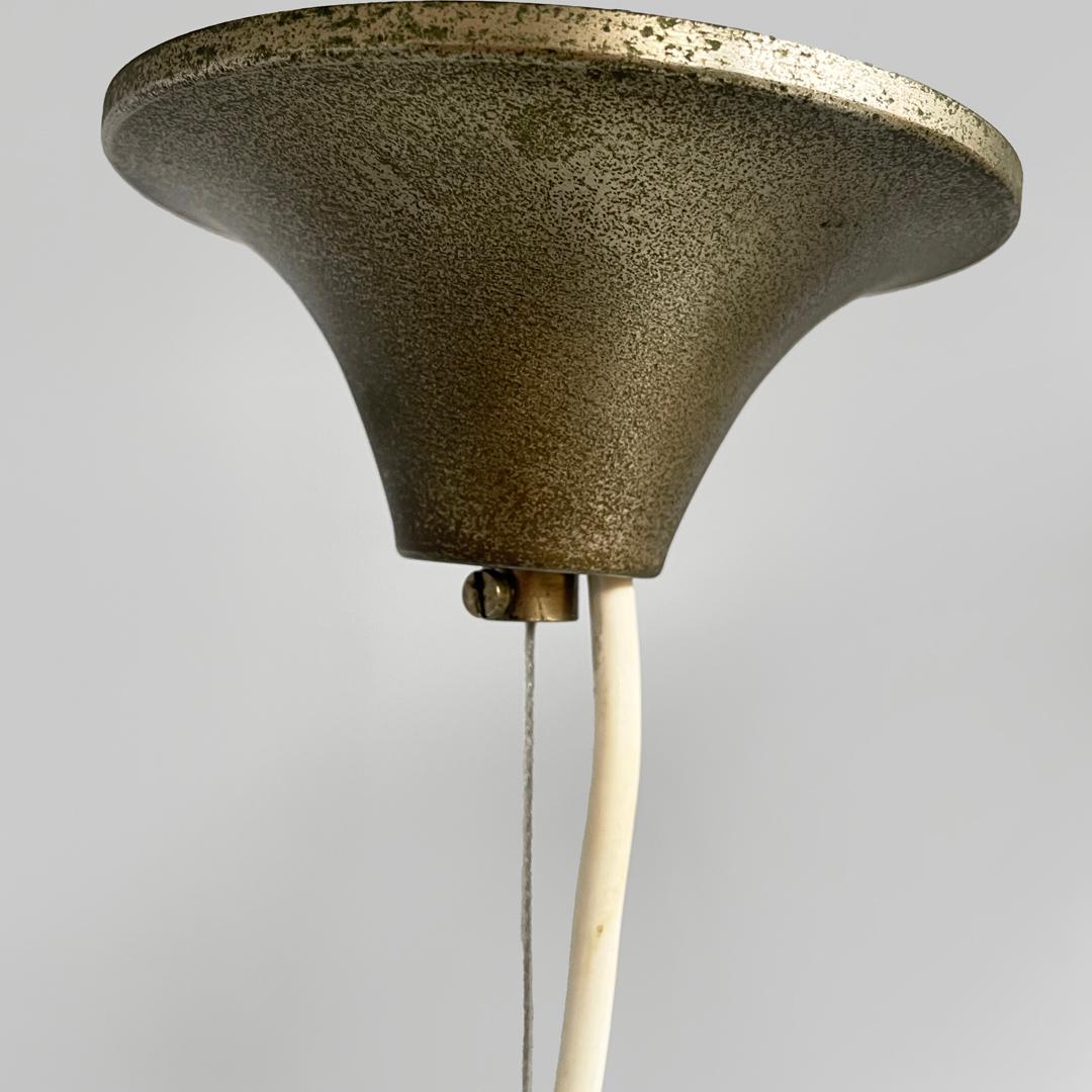 Italian mid-century modern white glass chandelier by Carlo Nason, 1960s in vendita 3