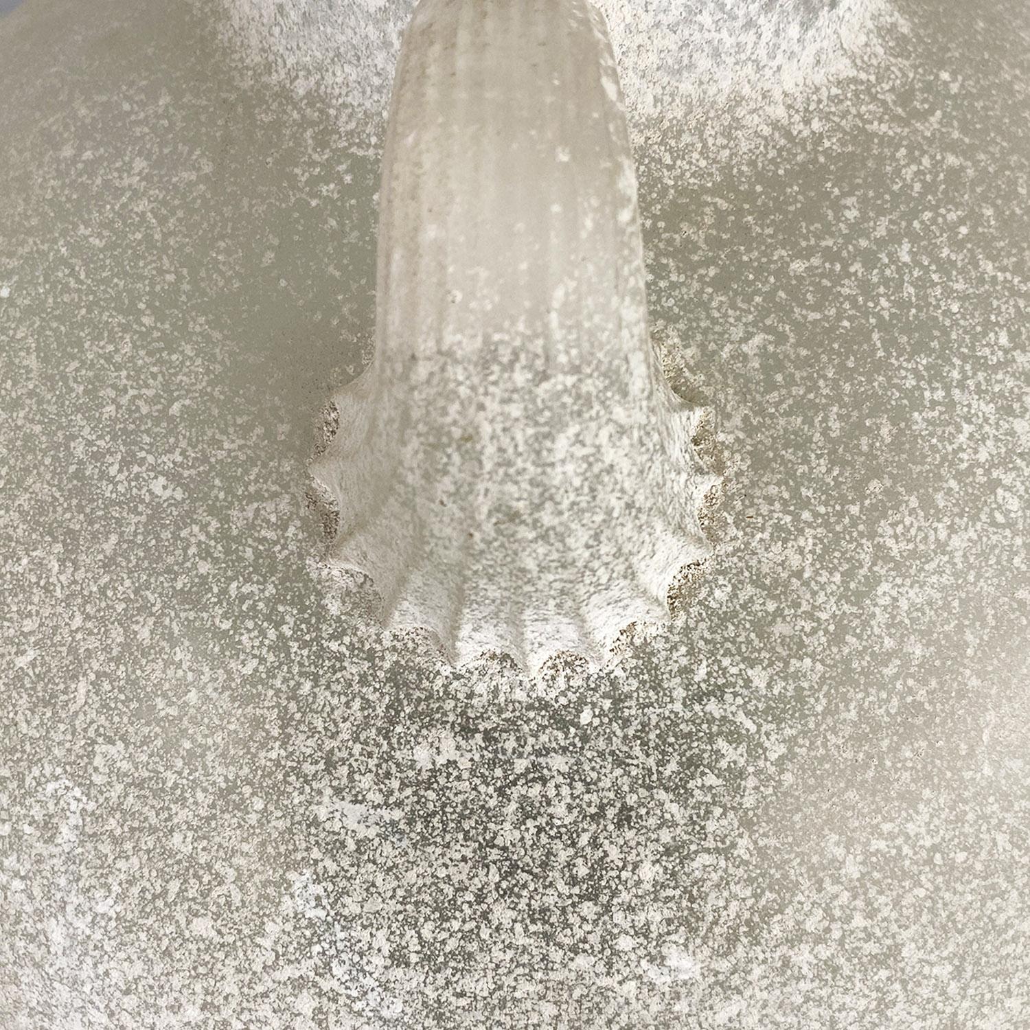 Italian mid-century modern white glass vase or amphora by Sergio Asti, 1960s For Sale 1