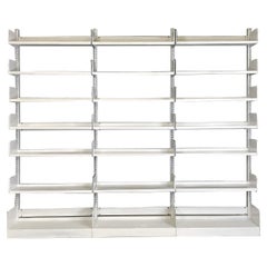Italian mid-century modern white modular bookcase Congresso by Lips Vago, 1960s