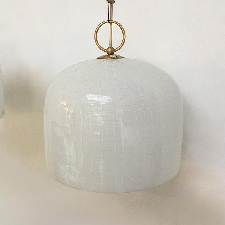 Italian Mid-Century Modern White Murano Glass Chandelier La Murrina, 1960s For Sale 3