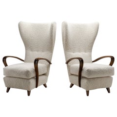 Chaises à dossier en bouclé italiennes de The Modernity, Italie, années 1950