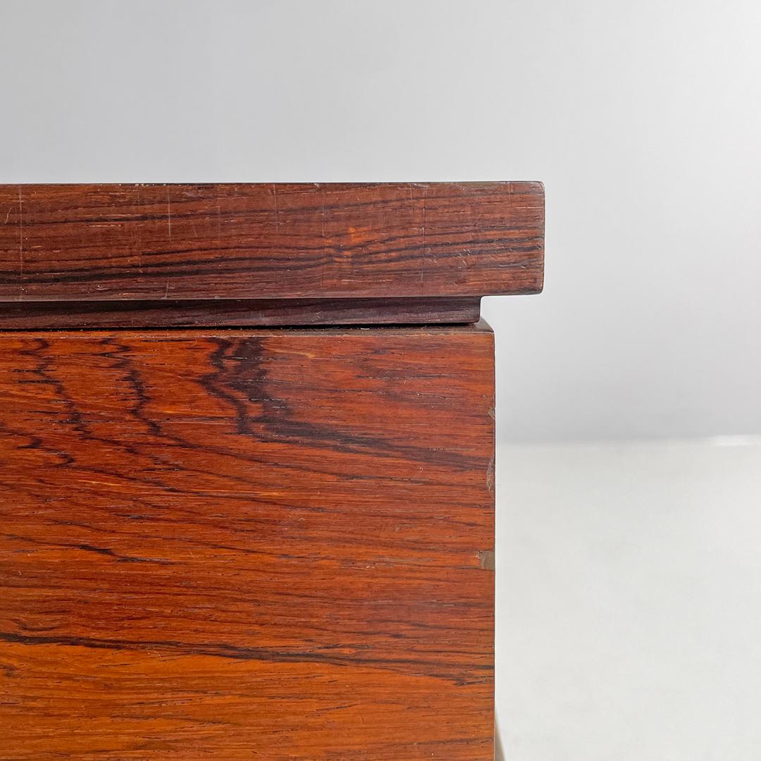Italian mid-century modern wood and copper chest Santambrogio and De Berti 1960s For Sale 4