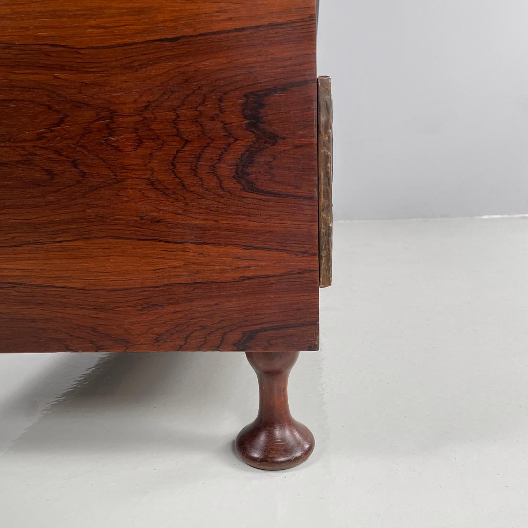 Italian mid-century modern wood and copper chest Santambrogio and De Berti 1960s For Sale 11