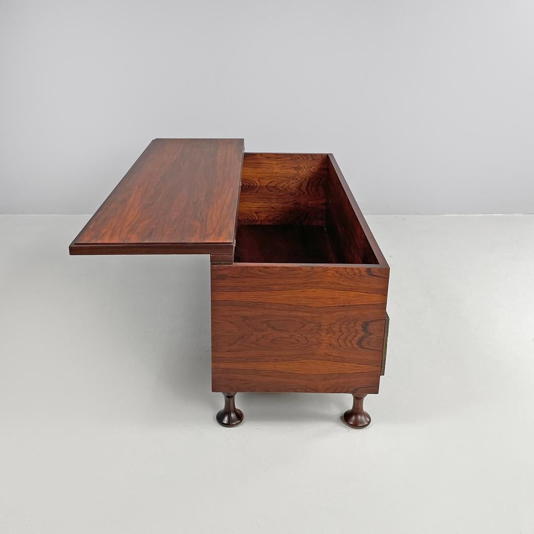 Mid-Century Modern Italian mid-century modern wood and copper chest Santambrogio and De Berti 1960s For Sale