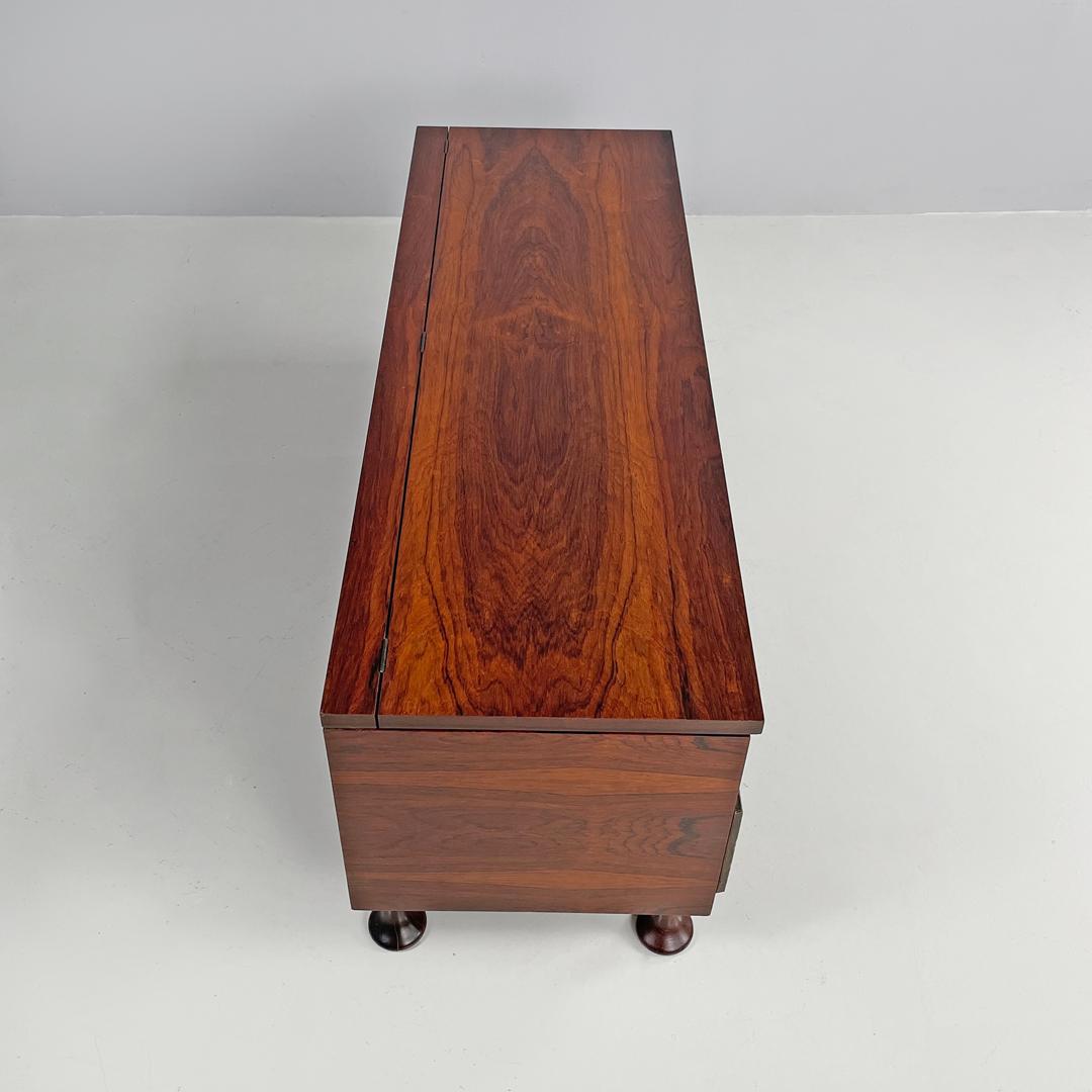 Italian mid-century modern wood and copper chest Santambrogio and De Berti 1960s For Sale 1