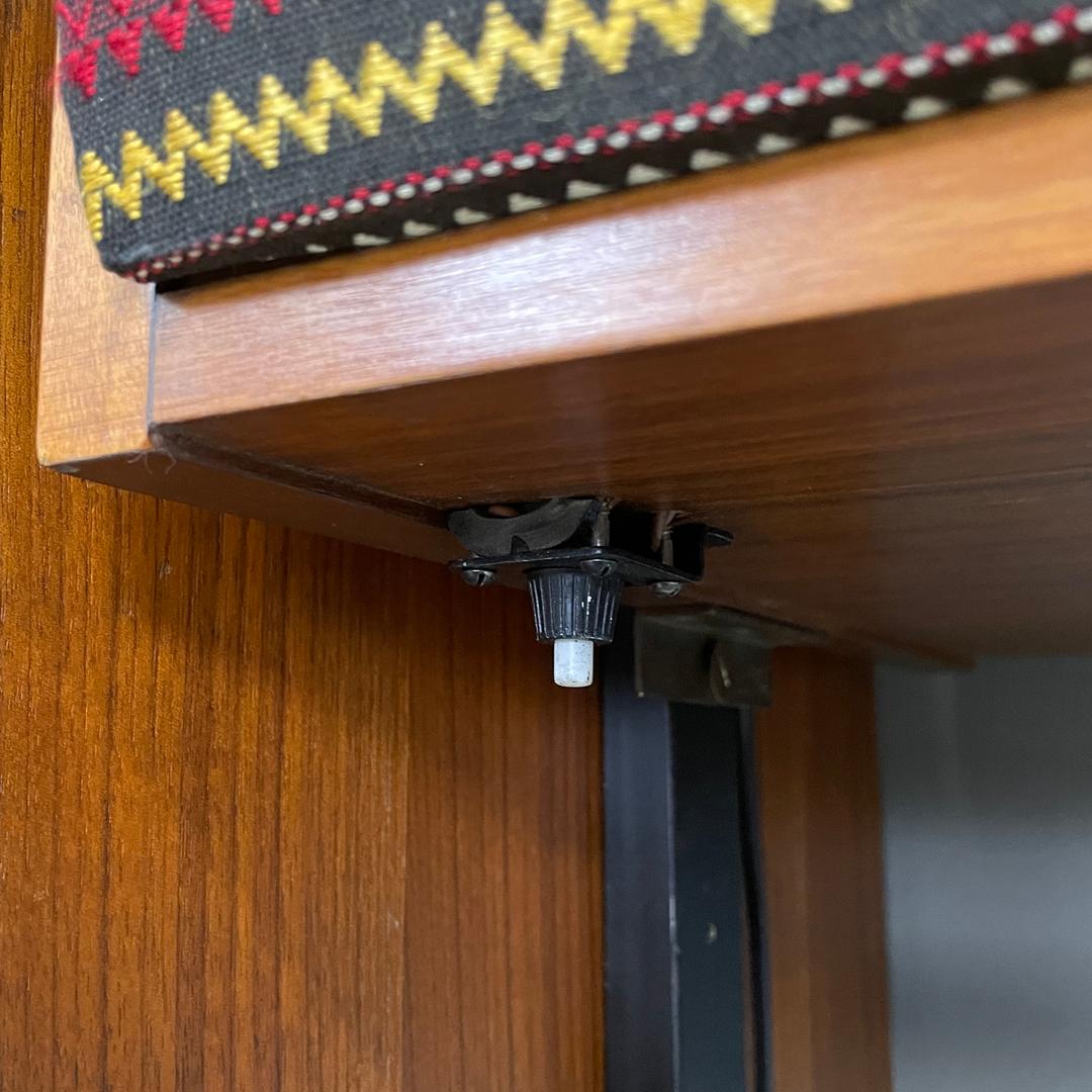 Italian mid-century modern wood and metal floor-to-ceiling bookcase, 1960s 6