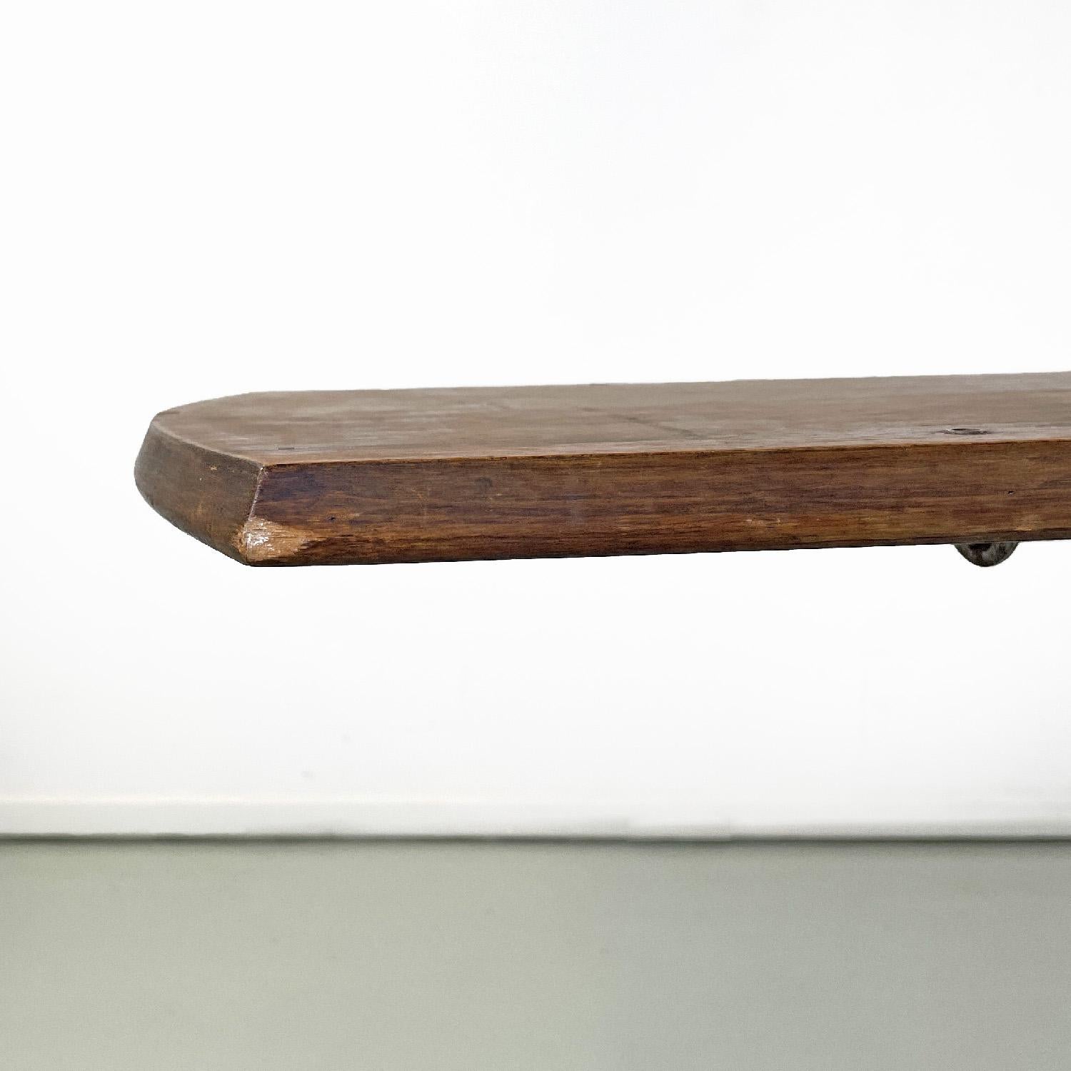 Italienischer Arbeitstisch aus Holz und Metall aus der Mitte des Jahrhunderts, 1960er Jahre im Angebot 7