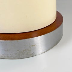 Consola italiana moderna de mediados de siglo de madera y plástico blanco, años 60