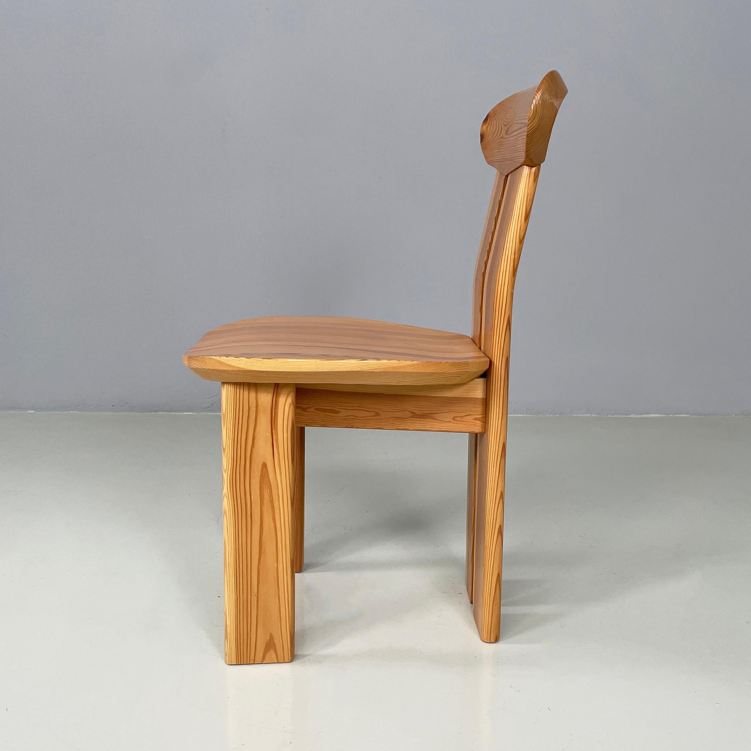 Mid-Century Modern Italian mid-century modern Wood Chairs by Mario Marenco for Mobilgirgi, 1970s