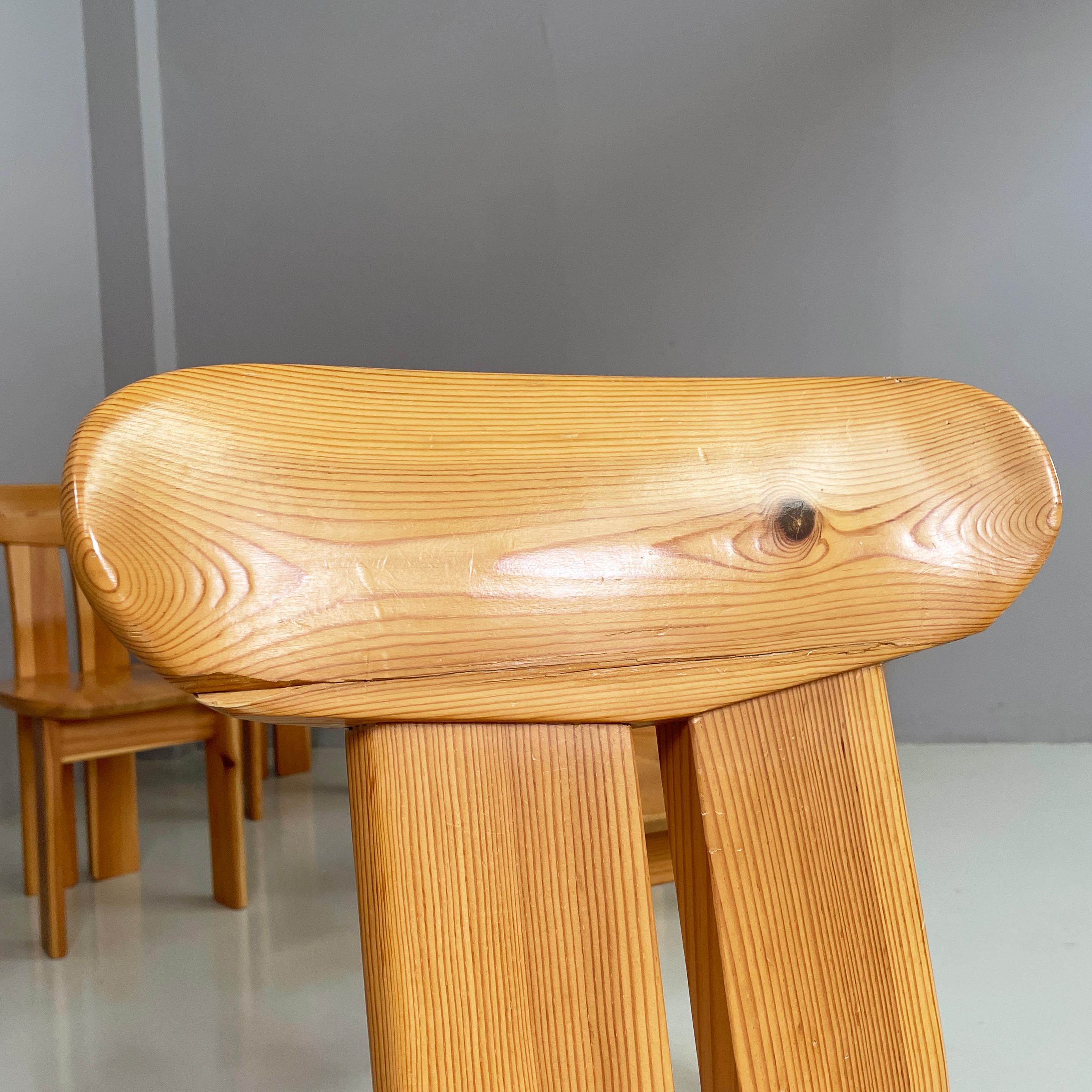 Italian mid-century modern Wood Chairs by Mario Marenco for Mobilgirgi, 1970s 2