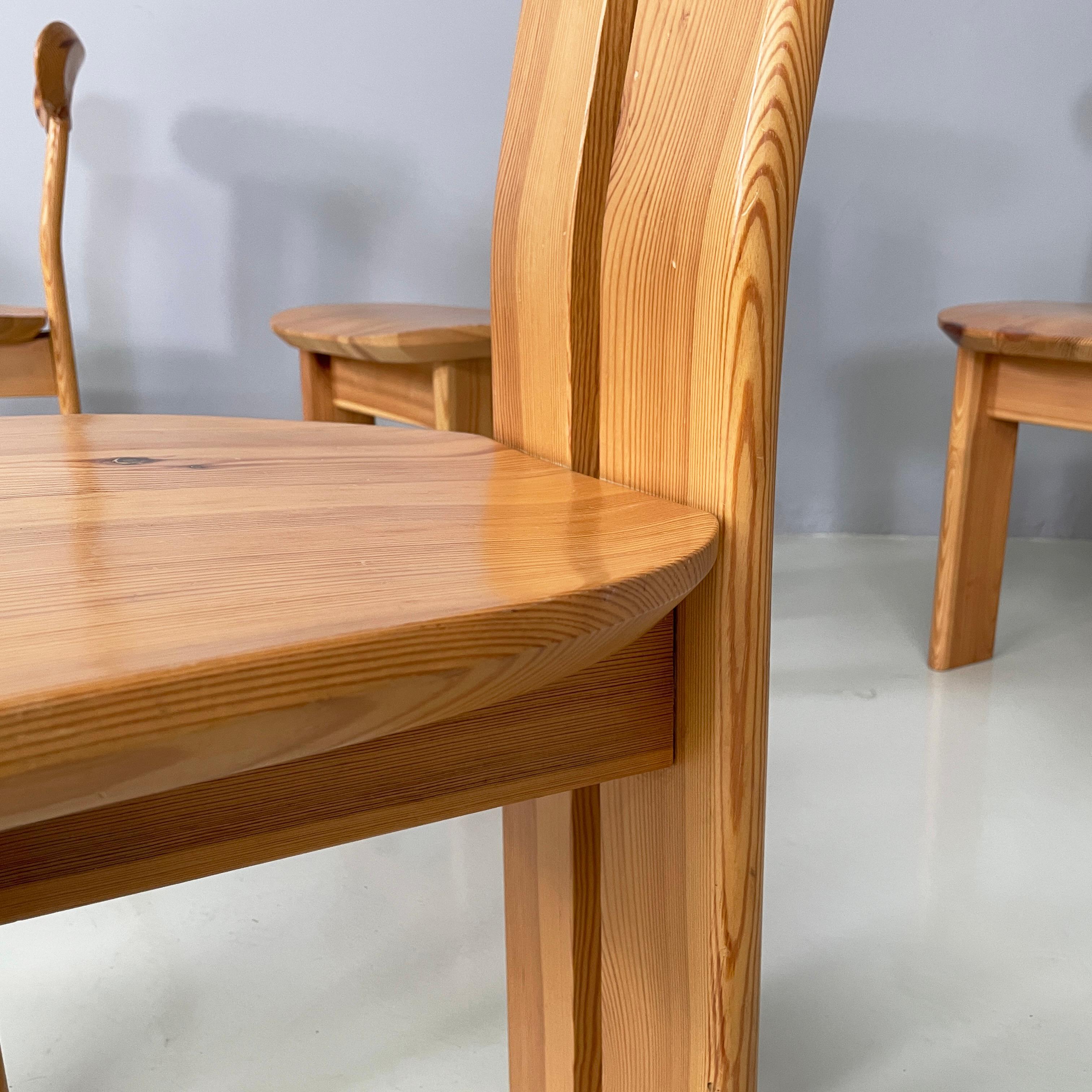 Italian mid-century modern Wood Chairs by Mario Marenco for Mobilgirgi, 1970s 3