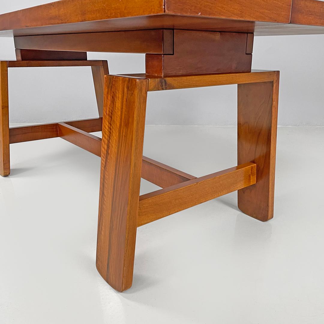 Italian mid-century modern wood dining table 611 by Coppola for Bernini, 1960s 11