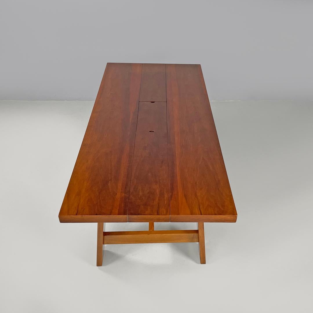 Italian mid-century modern wood dining table 611 by Coppola for Bernini, 1960s 1
