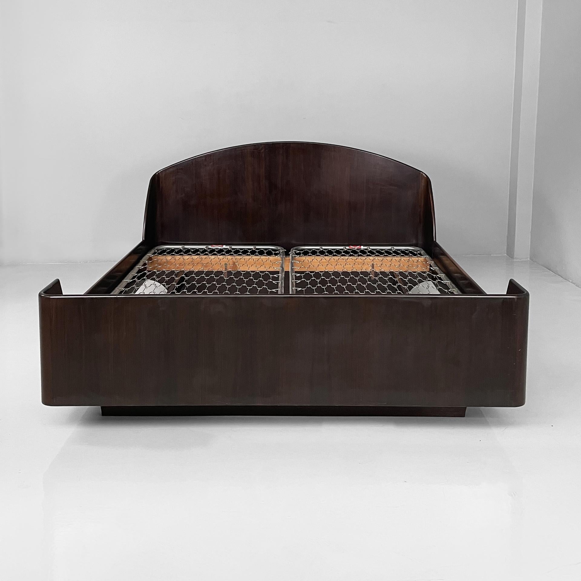 Mid-Century moderno Letto matrimoniale italiano in legno della metà del secolo scorso di Franco Albini per Poggi, 1960 in vendita