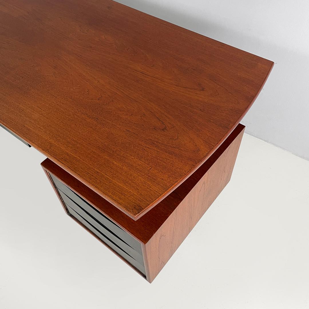 Escritorio doble italiano de madera moderno de mediados de siglo de Campo y Graffi para Home, años 60 en venta 5