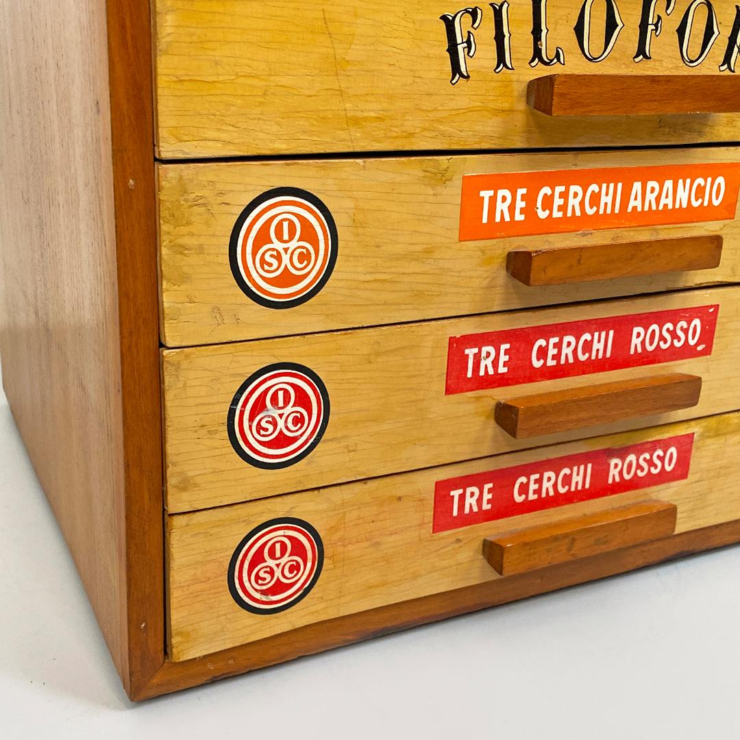 Italian Mid Century Modern Wood Chest of drawers for tailoring by Filofor, 1940s 1