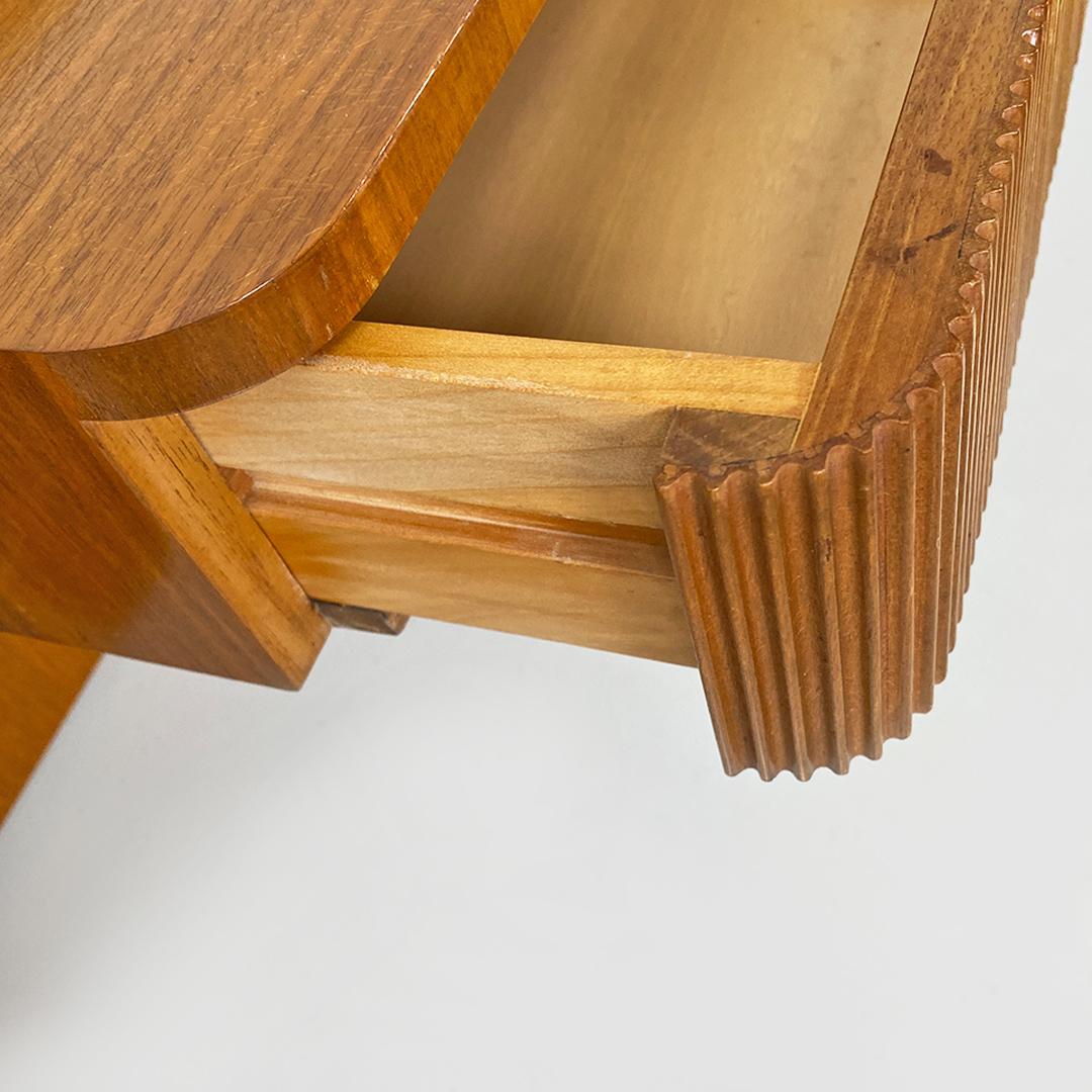 Italian Mid-Century Modern Wood Irregular Shape Entrance Console, 1960s 7