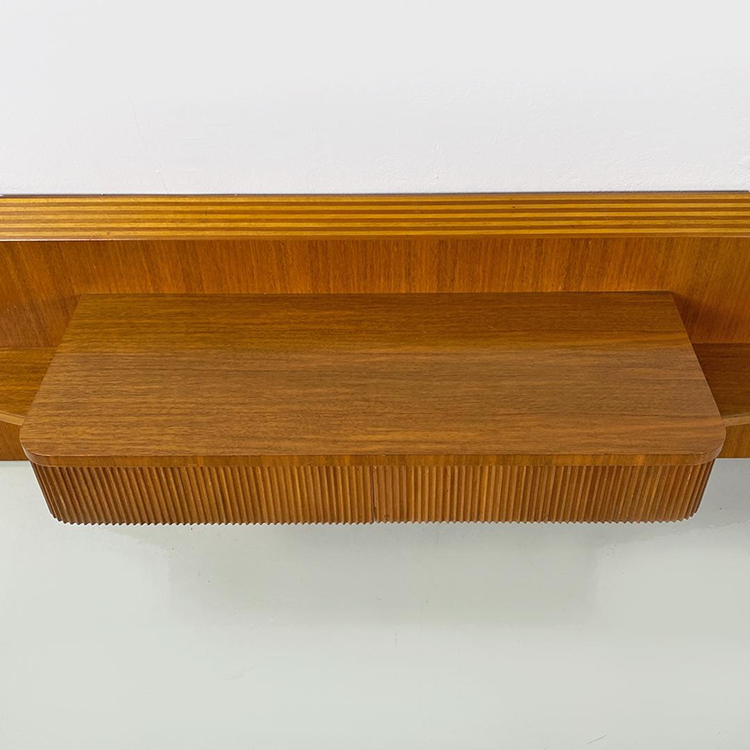 Italian Mid-Century Modern Wood Irregular Shape Entrance Console, 1960s 3