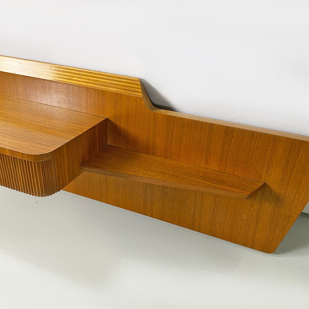 Italian Mid-Century Modern Wood Irregular Shape Entrance Console, 1960s 4