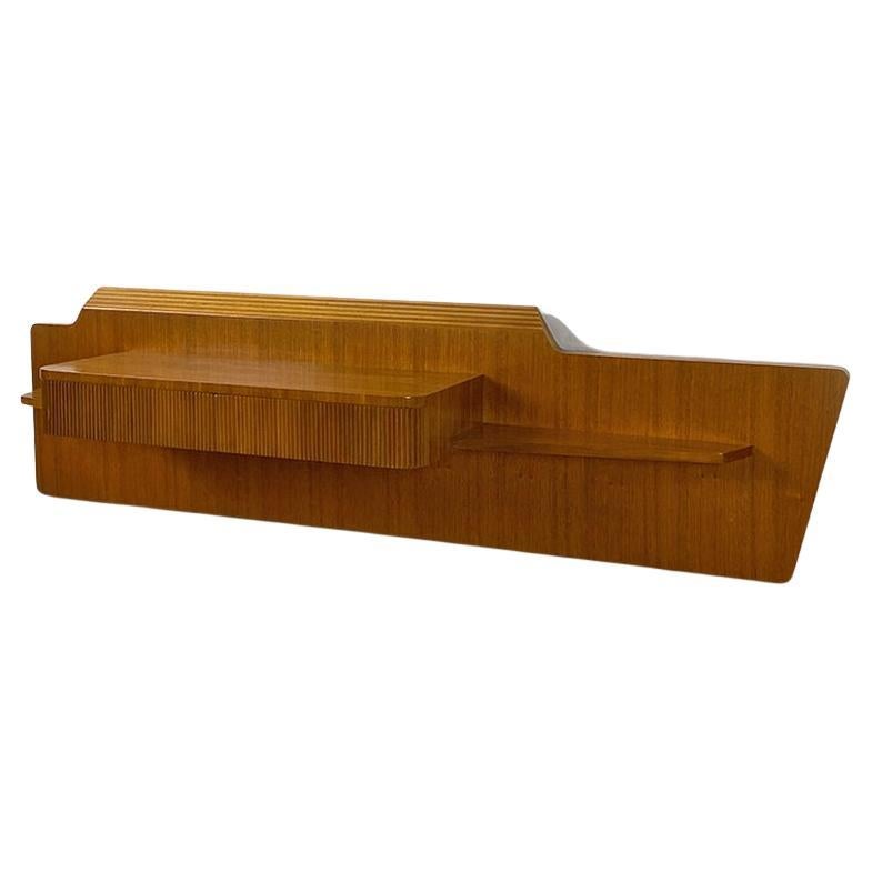 Italian Mid-Century Modern Wood Irregular Shape Entrance Console, 1960s