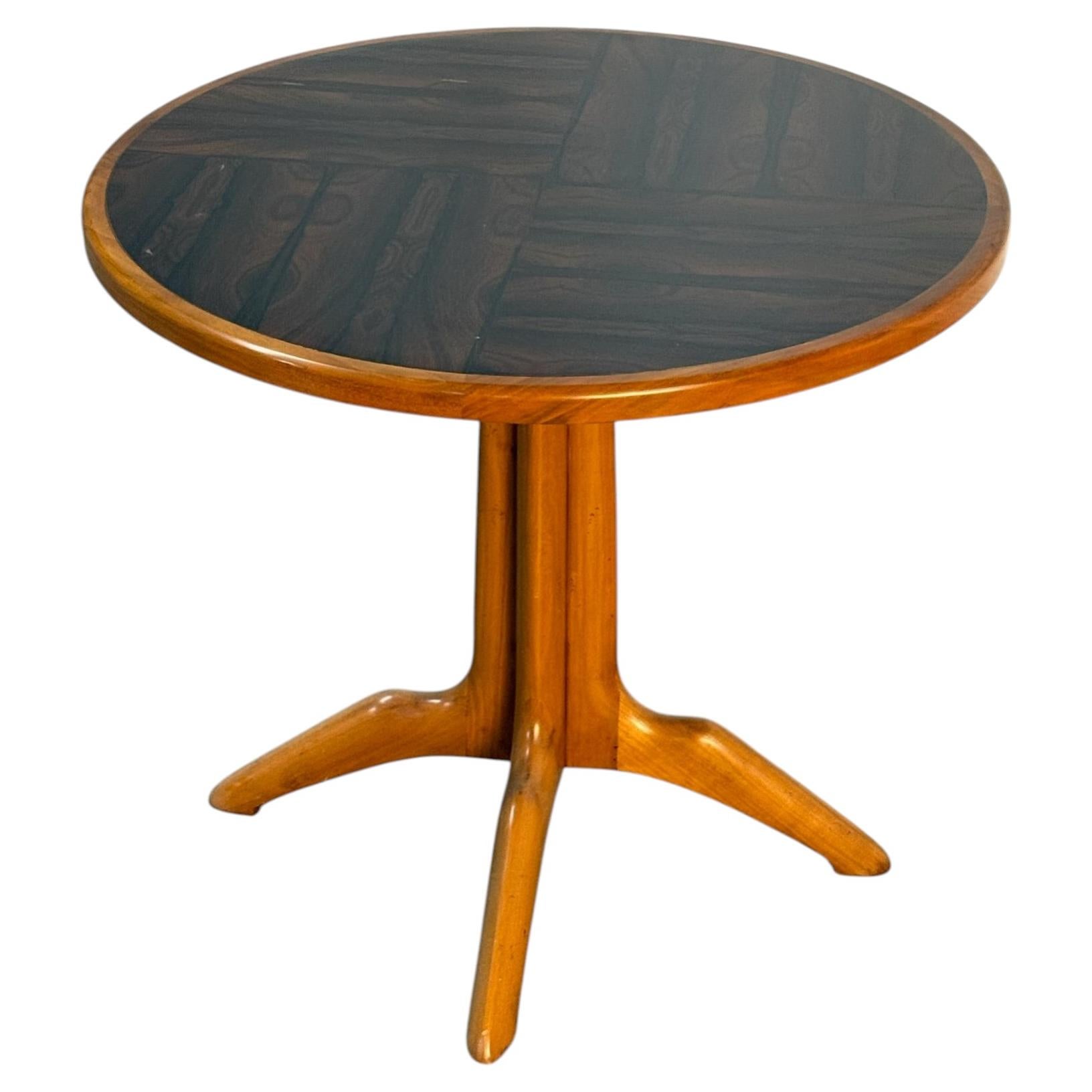 Italian Mid Century Modern Wood Side Table