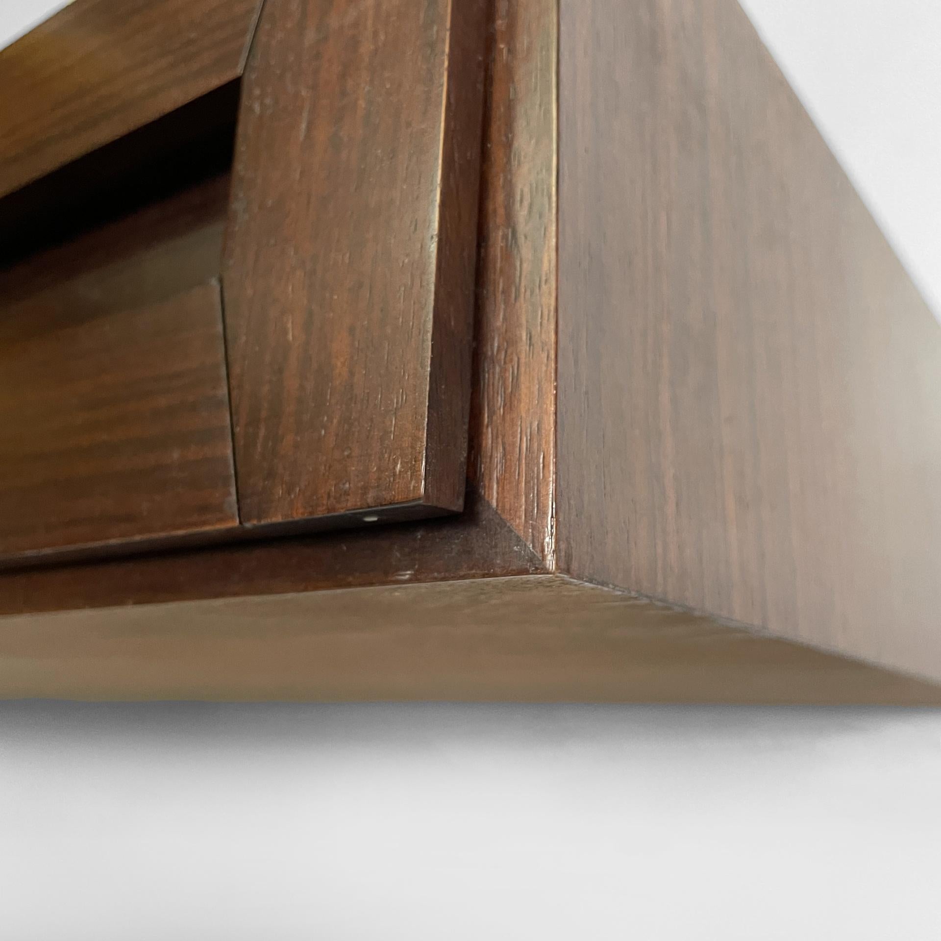 Italian mid-century modern wood wall console by Vittorio Introini, 1960s For Sale 8