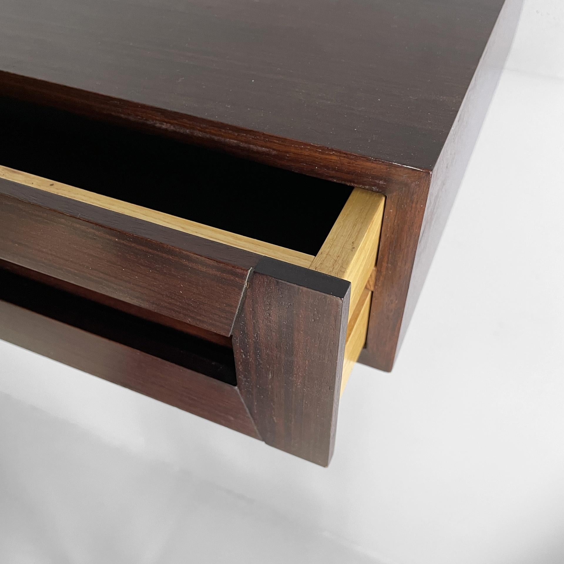 Italian mid-century modern wood wall console by Vittorio Introini, 1960s For Sale 1