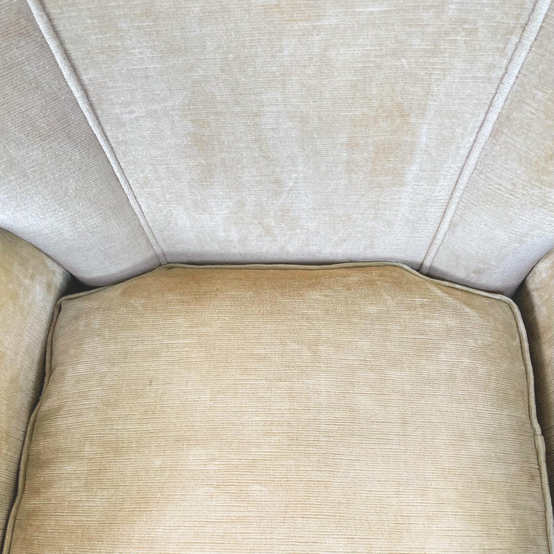 Italian Mid-Century Modern Wooden Armchairs in Beige Fabric, 1960s 5