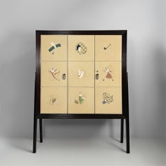 Italienischer Bar-Schrank aus Holz im Mid-Century-Modern-Stil, 1950er Jahre