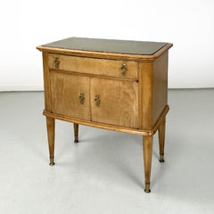 Italian mid-century modern wooden bedside table by Osvaldo Borsani, 1950s