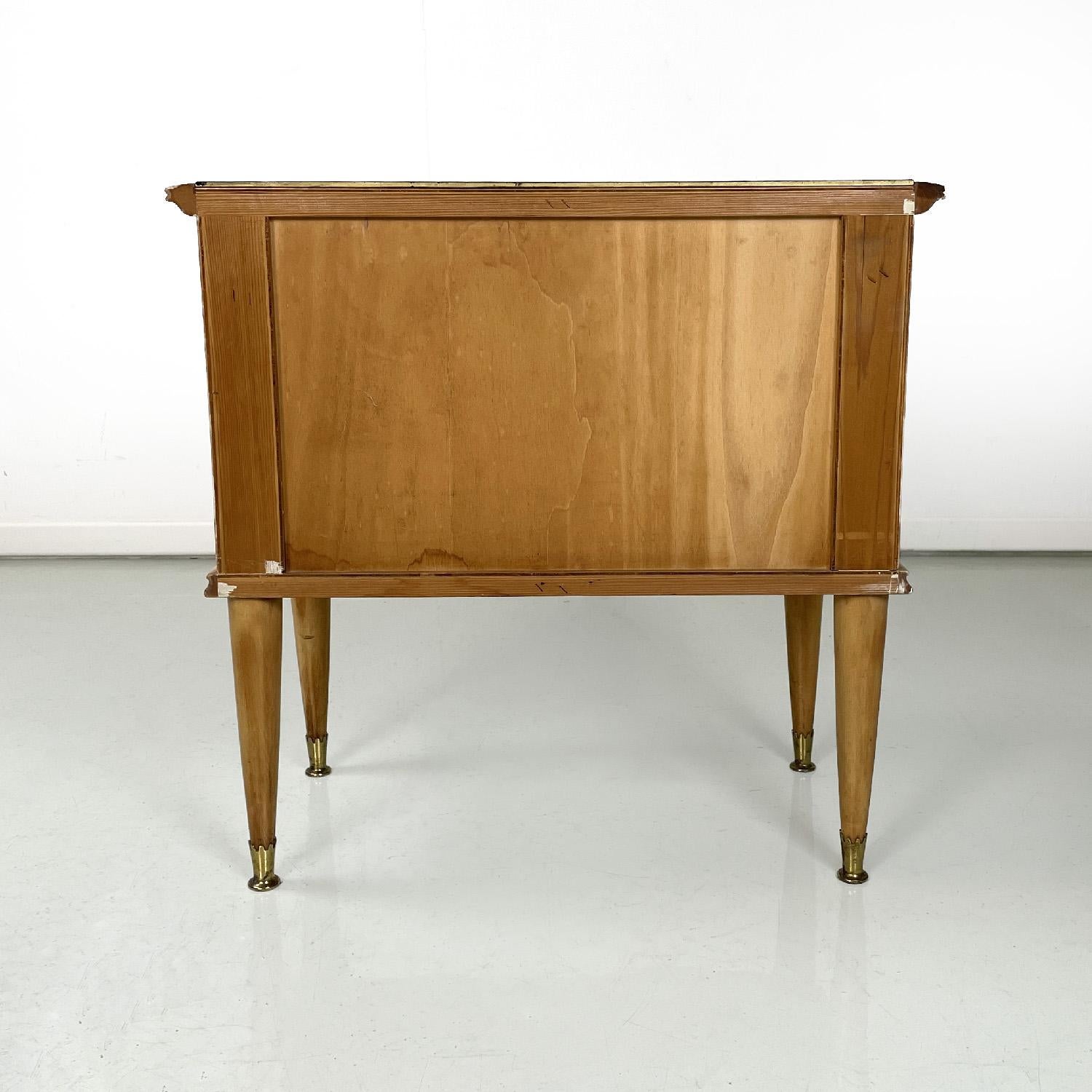 Italian mid-century modern wooden bedside table by Osvaldo Borsani, 1950s For Sale 1