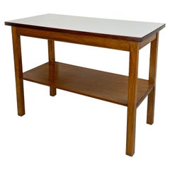 Italian Mid-Century Modern Wooden Cabinet with Double Laminate Shelf, 1960s