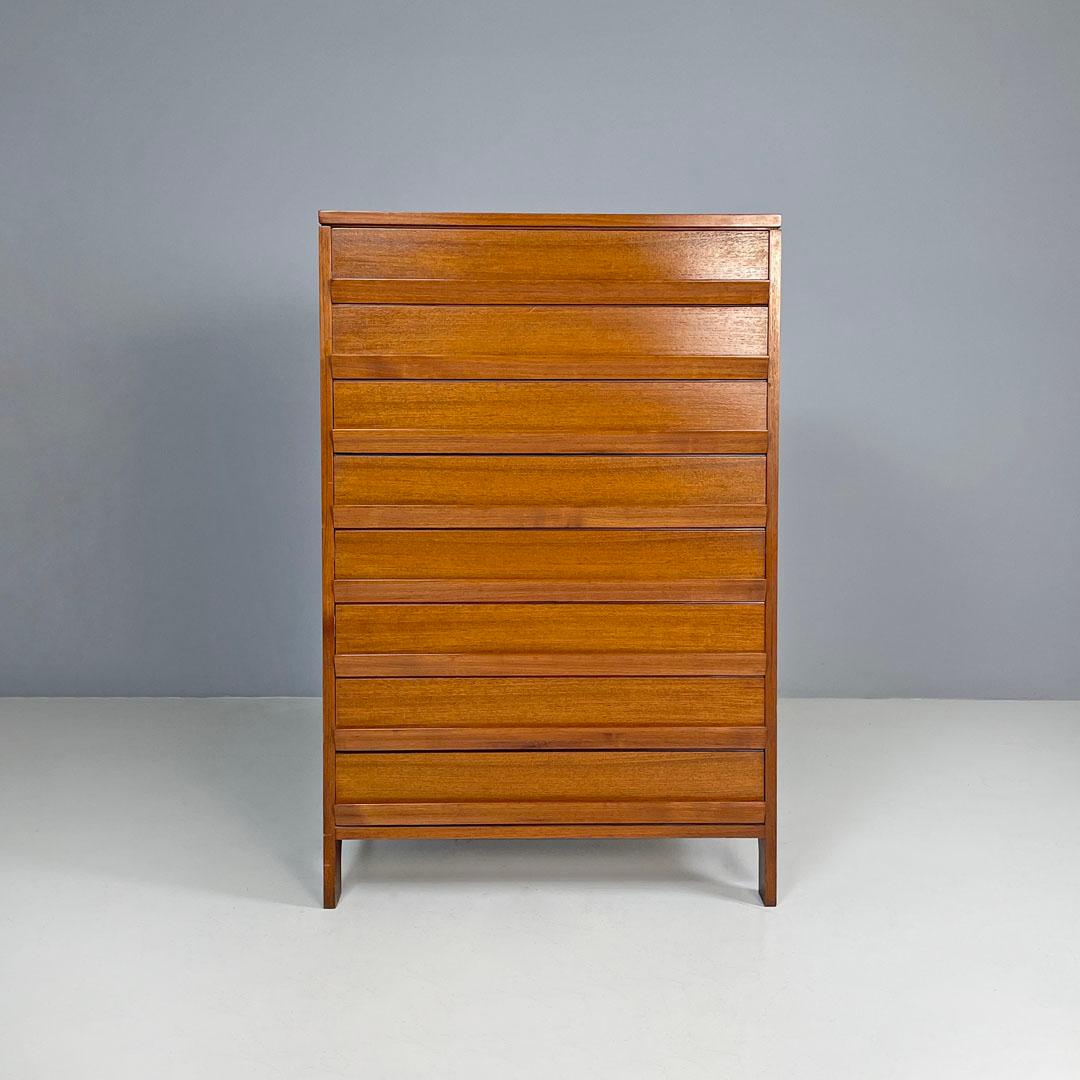Mid-Century Modern Italian mid-century modern wooden chest of drawers, 1960s For Sale