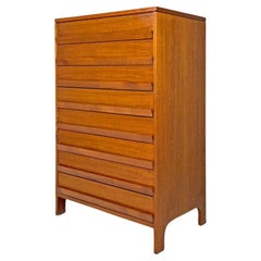 Italian mid-century modern wooden chest of drawers, 1960s