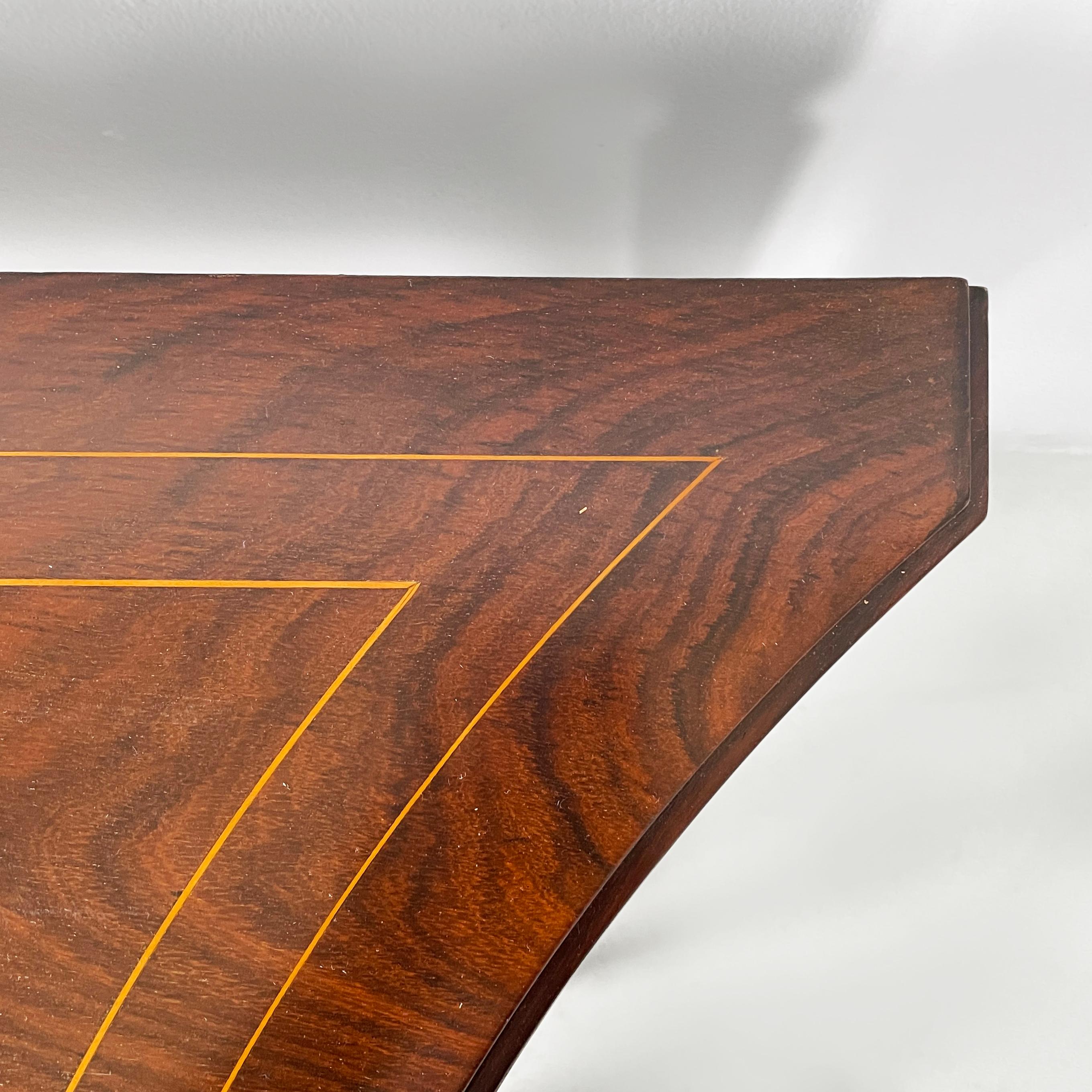 Laiton Console italienne en bois avec pieds en laiton, années 1950 en vente