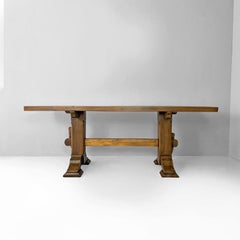 Italian mid-century modern wooden dining table, 1970s